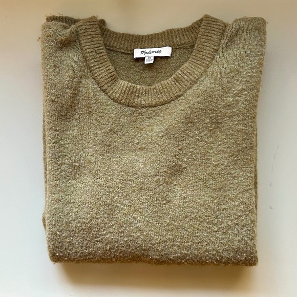 Madewell Heather Fern Westlake Pullover Sweater in Coziest Yarn Size XS - Picture 4 of 5
